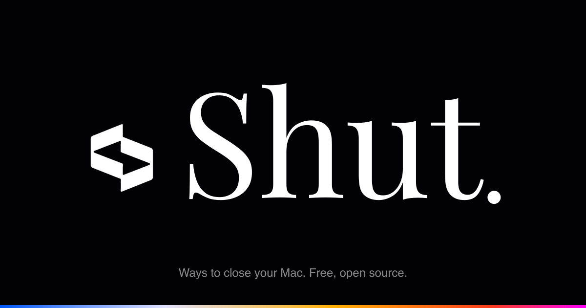 Shut, a free and open-source Mac app that animates your screen as you close the lid (8 styles)